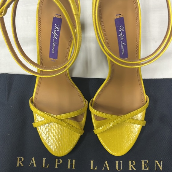 Ralph Lauren purple label woman’s Yellow High Heels size 38 made in Italy. - Picture 2 of 16